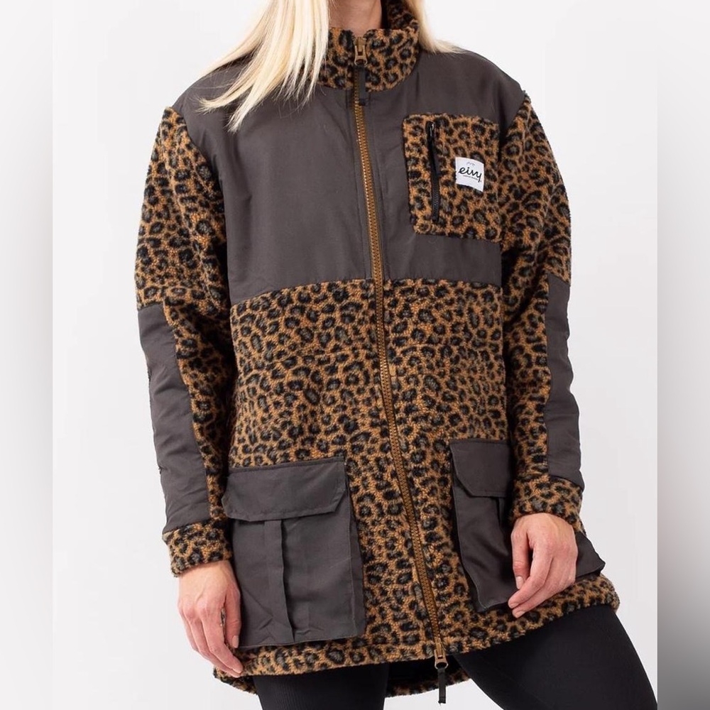 Eivy: Field Sherpa Jacket - Leopard Print - M